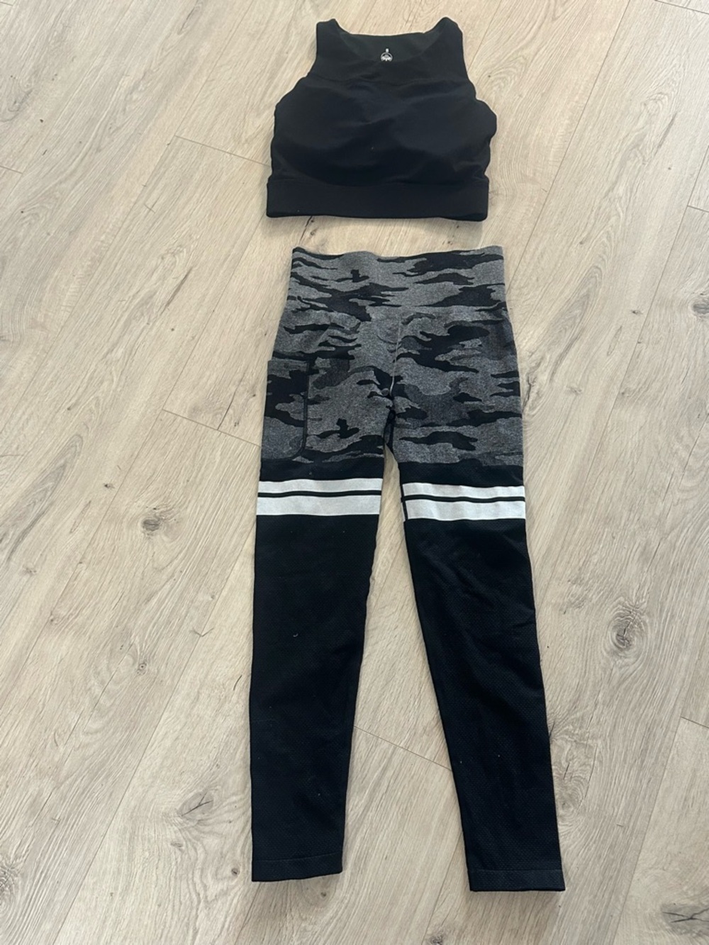 Leggings and sports bra